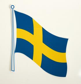 Flag klistermærke Sverige 2 stk., 145 x 125 mm