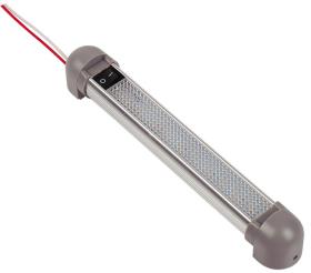 LED 12V aluminium linjelygte med on / off switch, længde: 225mm, 10 LED'er