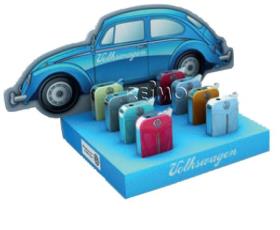 VW Collection Lightere, Display, VW Beetle Front, 8 stk. I 4 farver