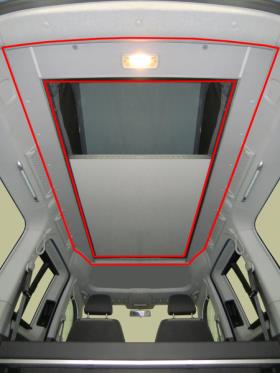 VW Caddy Maxi interior trim for pop top roof, LWB, from 2008