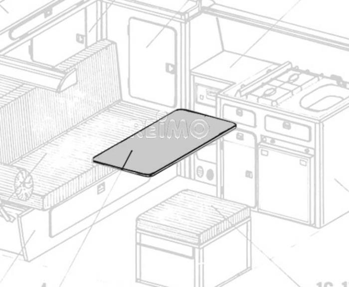 VW T3 drejebord Granitto design laminat, samlesæt