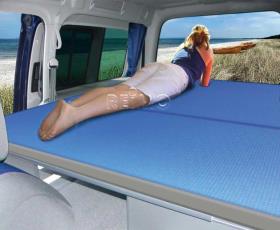 VW Caddy Maxi eftermonteret sengesystem 200 x 133 cm med skummadras + betræk