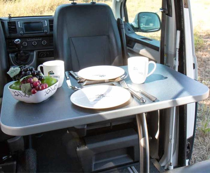 Bordsystem Luxus med drejestel, Antracit design, for VW T6/5