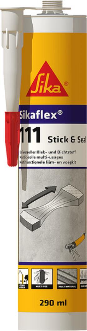 Sikaflex-111 Stick & Seal, patron hvid, 290 ml