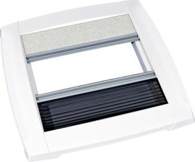 Inner frame retrofit kit with pleated roller blind, white