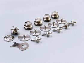 LOXX safety push buttons, silver 5pcs.