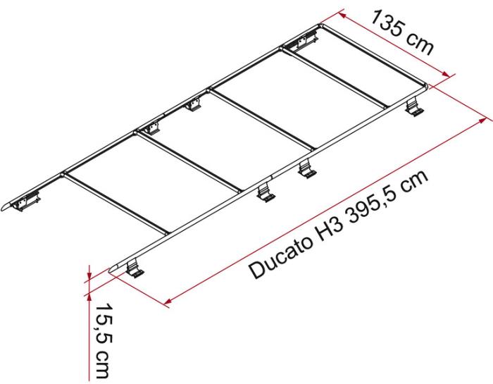 Tagstativ til Fiat Ducato, Peugeot Boxer, Citroen Jumper fra år 2006