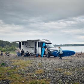 Telt Thule Omnistor 5200 - Længde: 3,15 m - Hus: Antracit - Farve på stof: Mystic Grey