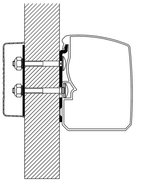 Thule markise 3200, adapter flad væg