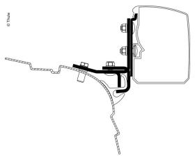 Thule markise 3200, adapter VW T5 / T6 Minivan Multi Rail RHD