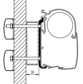 Markise adapter til Omnistor 5200, 8000, 4900 fra 2010 til Eden / Alegro