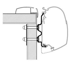 Awning adapter for Thule Omnistor TO5200 Hobby Optima Ontour