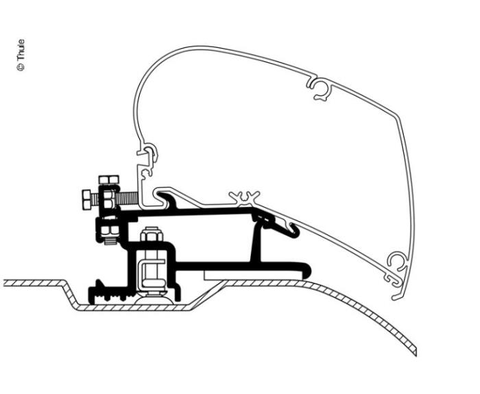 Adapter til Omn. 6002/6900, flad version, Ducato