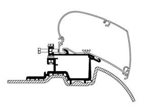 Adapter til Thule / Omnistor markiser 6002 og 6900 - panel varevogn