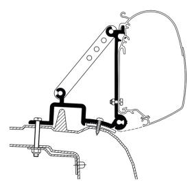 Awning adapter for Omnistor, Renault/Opel
