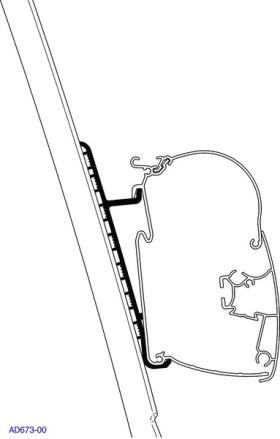 Omnistor awning adapter for Fiat Ducato H3 2007 and newer