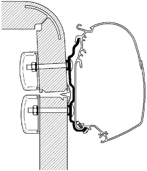 Adapter til Omnistor Markise - Hymer 2016 - 4m