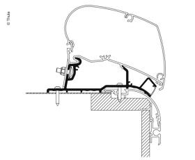 Adapter til Omnistor markise, Eriba Nova 2020, 450cm