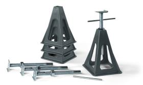 Support frame set for caravan plastic 4er Set
