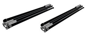 Fixing set for tensioning the side walls of Quickfit tents
