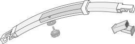 Tension pole, curved, telescopic