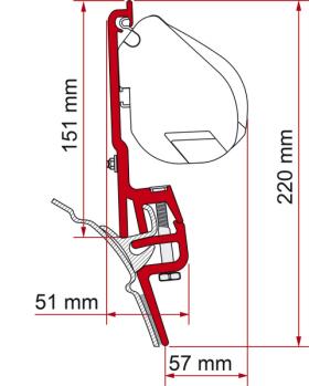 Adapter til Reimo Multirail T4 eller Brandrup