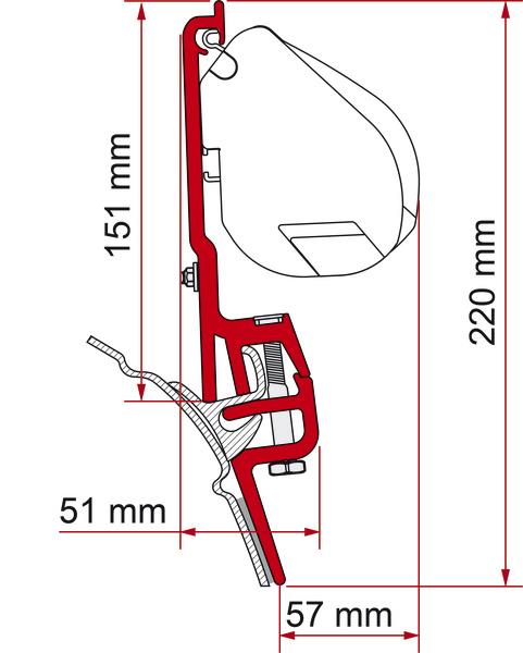 Adapter til Reimo Multirail T4 eller Brandrup