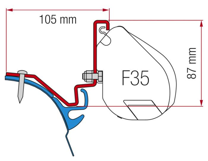 Adapter til F35, VW T6 LR Westfalia Kepler