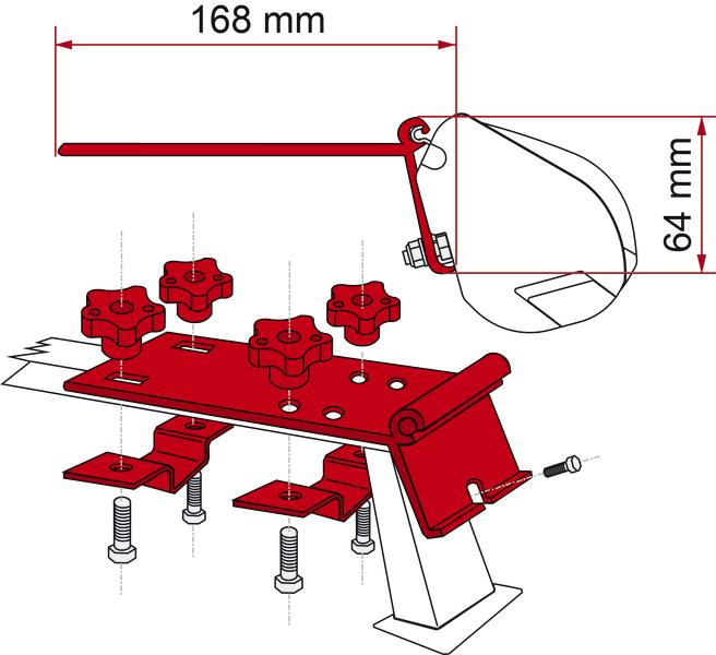 Adapter F35 standard rækværk / bagageholder
