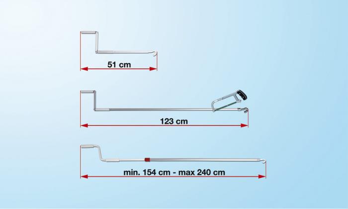 FIAMMA håndkrumme 154-240cm