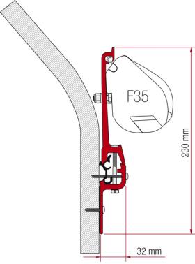 Adapter til Fiamma F35 Pro - Eriba Touring