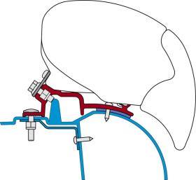 Adapter Fiamma F65 til Renault Master / Opel Movano indtil år 2010