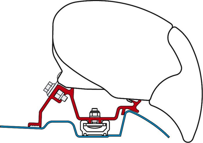 Sprinter Roof Rail Adapter F65 S og F65 f. Campingvogne og campingvogne