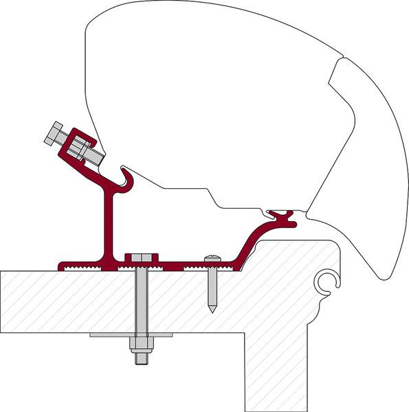 Adapter til Fiamma tagtelister F65, F65S og F65L