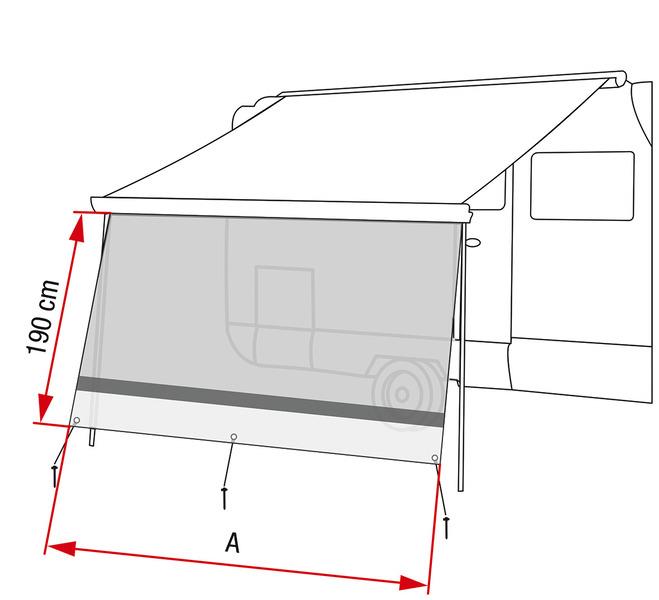 Sunview XL frontvæg F80L, 325 cm