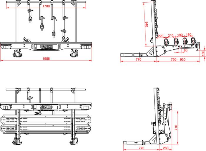 Heckträger VARIO 1 Roller
