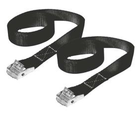 Universal tension belts with metal buckle, 2,5m