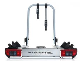 Rear carrier Strada DL for trailer coupling foldable for 2 bicycles