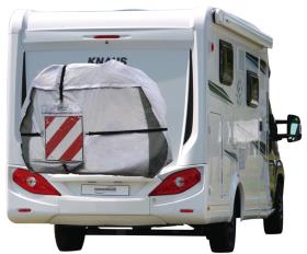 Bicycle protective cover for rear bicycle carrier