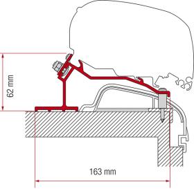 Adapter awning F65L or F80S for Hobby Caravan from 2012 Premium & Ontour