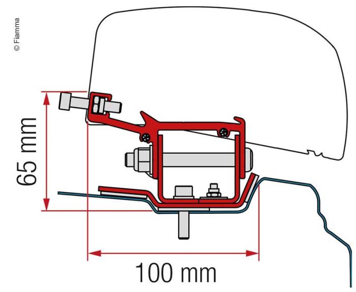 Adapter til tagmarkise F40van Renault Trafic lang akselafstand fra 2014