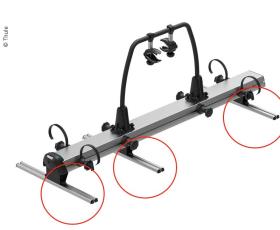 Monteringssæt til VeloSlide, 70 cm monteringsskinner (3 stk.)