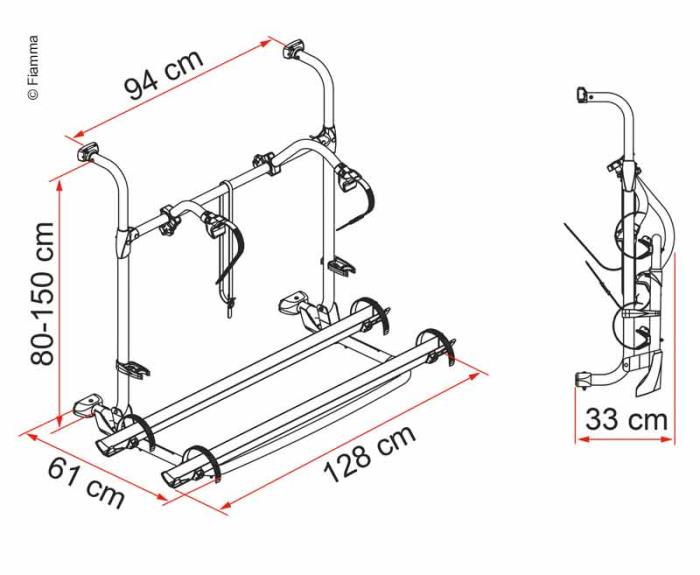 Bageste bærer bære cykel pro autotrail, max. Indlæs 40 kg