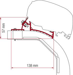 Adapter awning F65L and F80S Arca Mobilvetta