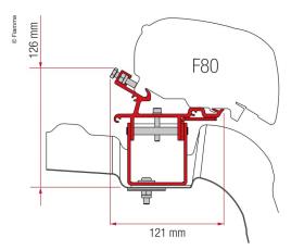 Fiamma KIT VW Crafter / Man L3 / H3 fra 2017, uden tagskinne, 2H.20cm, 1.H32cm