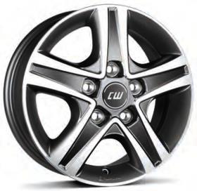 Aluminium rim Fiat Ducato light LK: 118, 6 x 15", mystral anth. pol., 5 holes