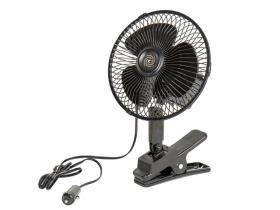 Fan 12 Volt, oscillating with clamp holder