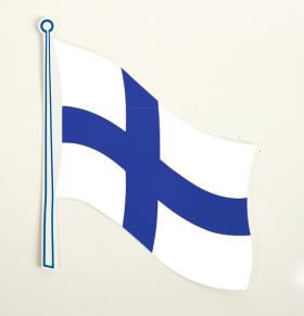 Flag sticker Finland pack of 2, 145 x 125 mm