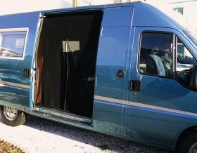 Skydedør myggenet - Fiat Ducato, Peugeot Boxer, Citroen Jumper 1994-2006