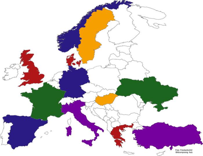 Europa klistermærke sæt europæisk kort at holde fast